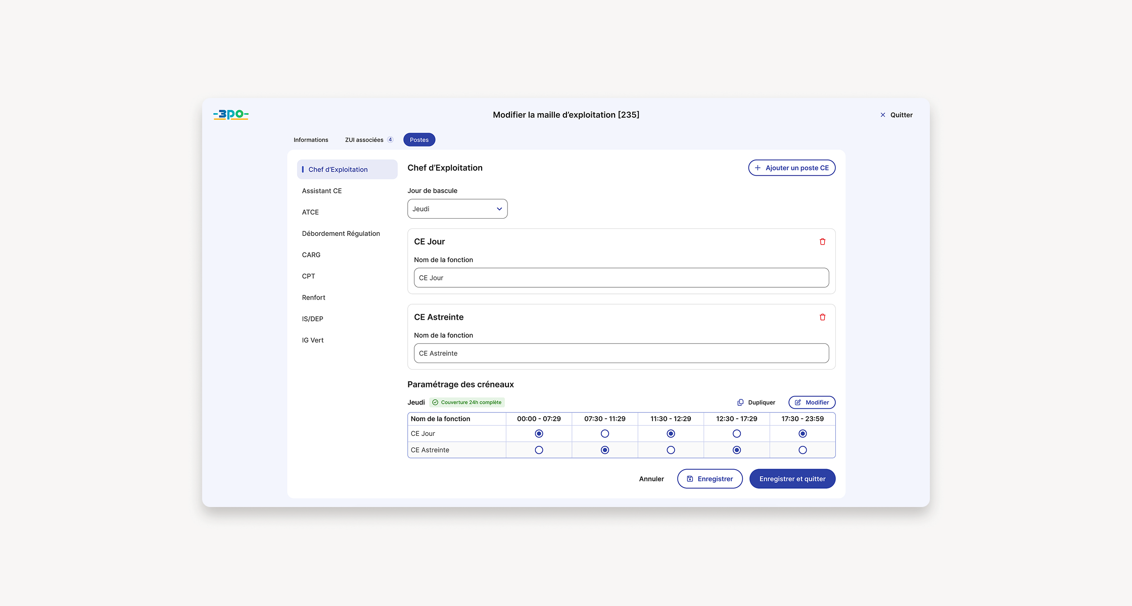 Vision globale de la plateforme 3PO